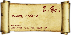 Dobosy Zsófia névjegykártya